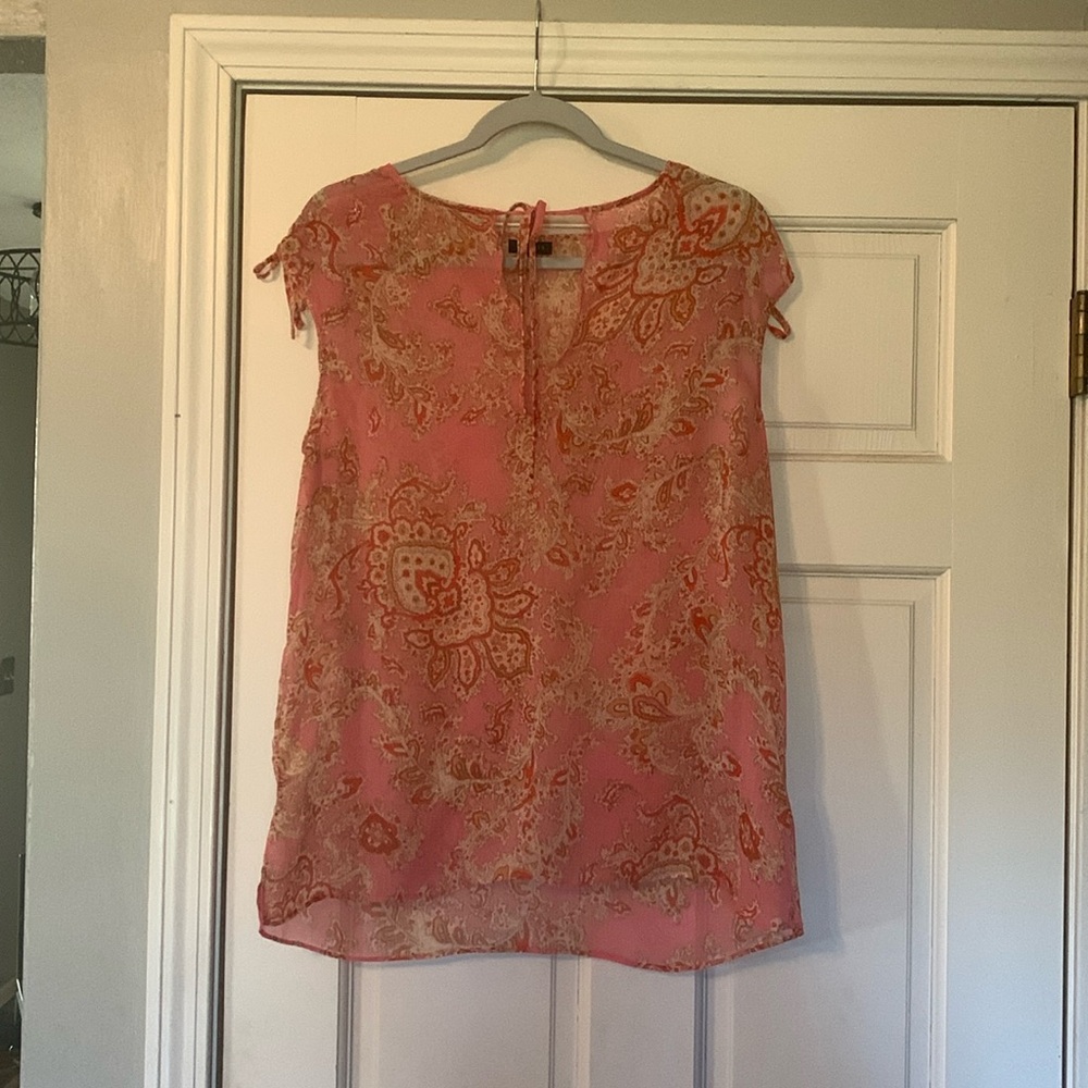 Talbots Sheer Paisley Top Size S